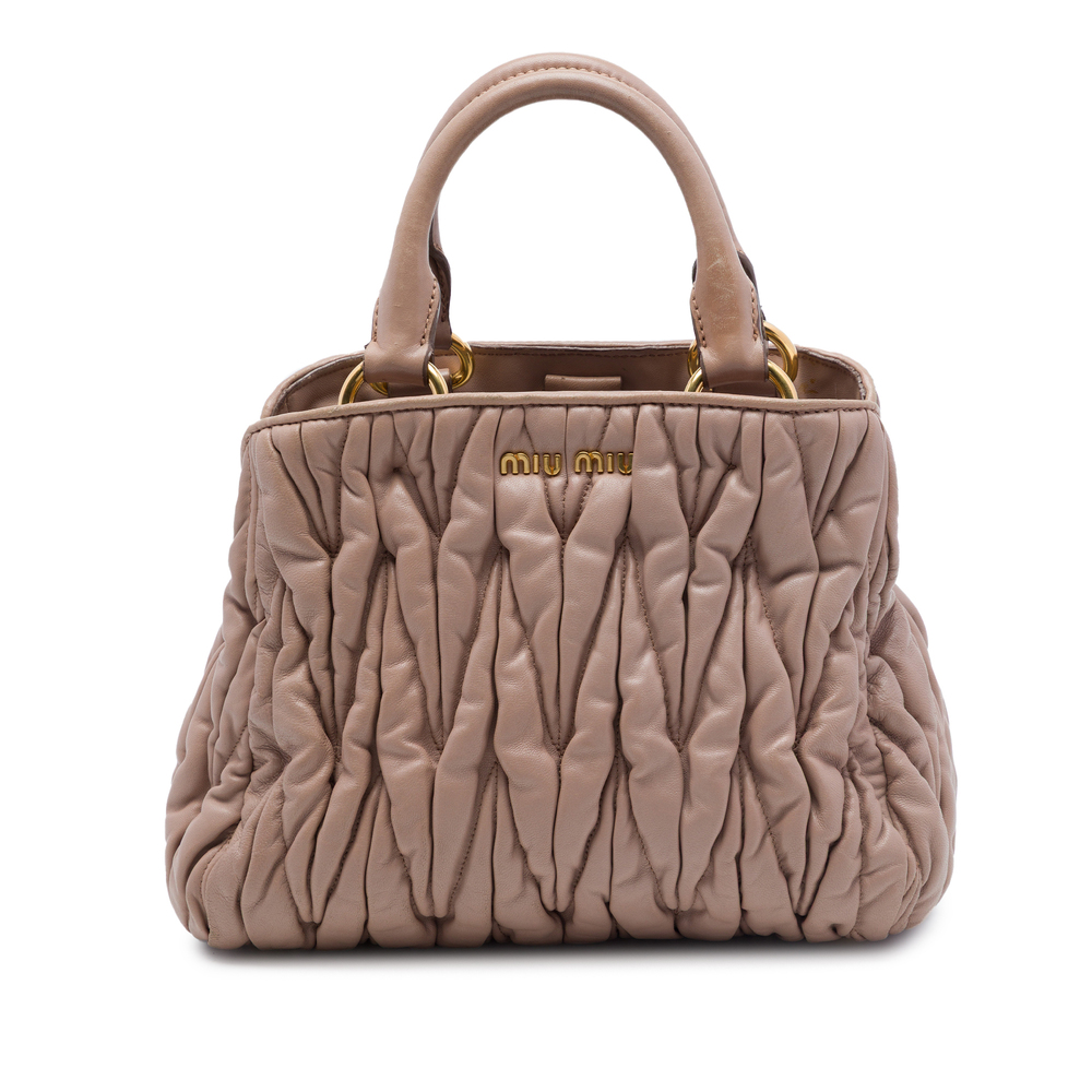 Pre-Loved Miu Miu Matelasse Nappa Satchel